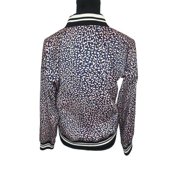 Saks Fifth Avenue Women's Animal Cheetah Print Bomber Jacket Womens Size Medium - Picture 5 of 9